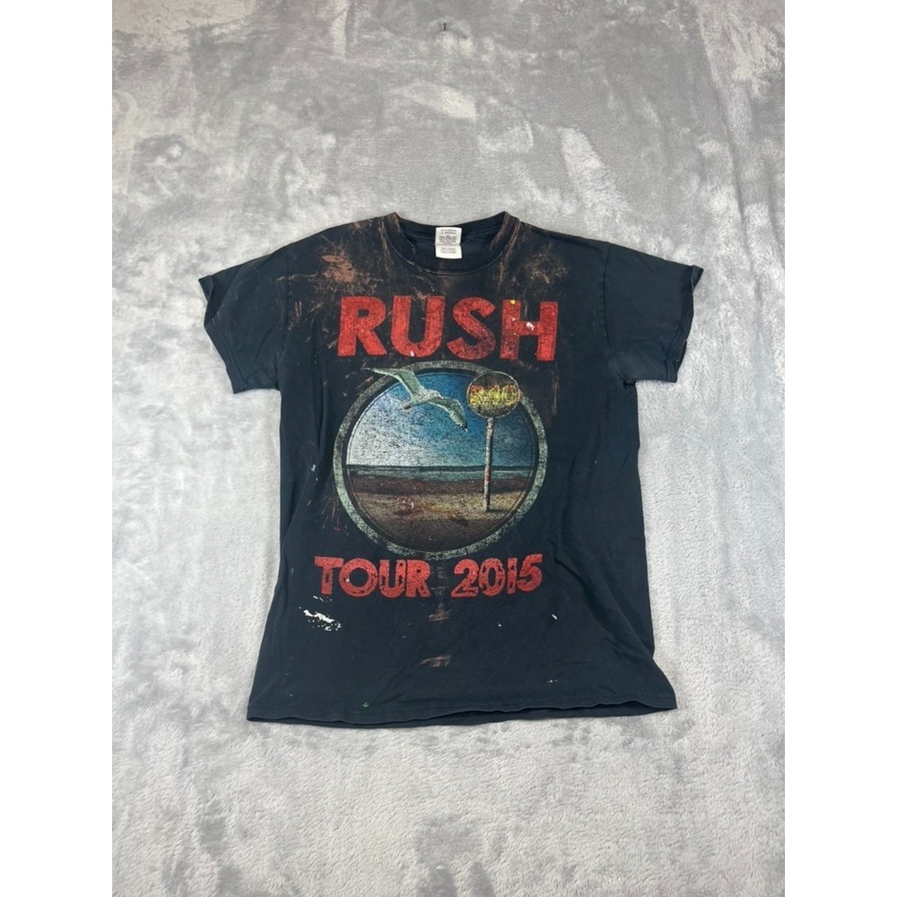 Rush Shirt Mens Small Black R40 North America Tour 2015 Band Tee T-Shirt
